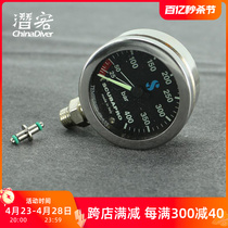Scubapro diving residual pressure gauge metal pressure gauge luminous air pressure single gauge SPG scuba steel watch deep diving equipment