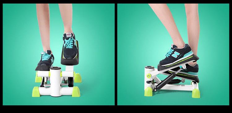 Đôi siêu stepper vừa và nhỏ thiết bị tập thể dục câm miễn phí lắp đặt giảm béo đa chức năng hộ gia đình giảm cân đạp máy tạ sắt 5kg