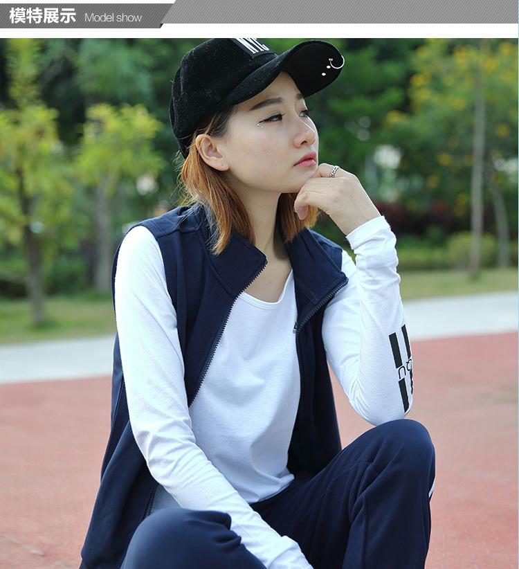 Thể thao vest phụ nữ mùa xuân và mùa thu phần mỏng cotton kích thước lớn casual Slim không tay vest chạy thể thao của phụ nữ áo khoác áo gió thể thao