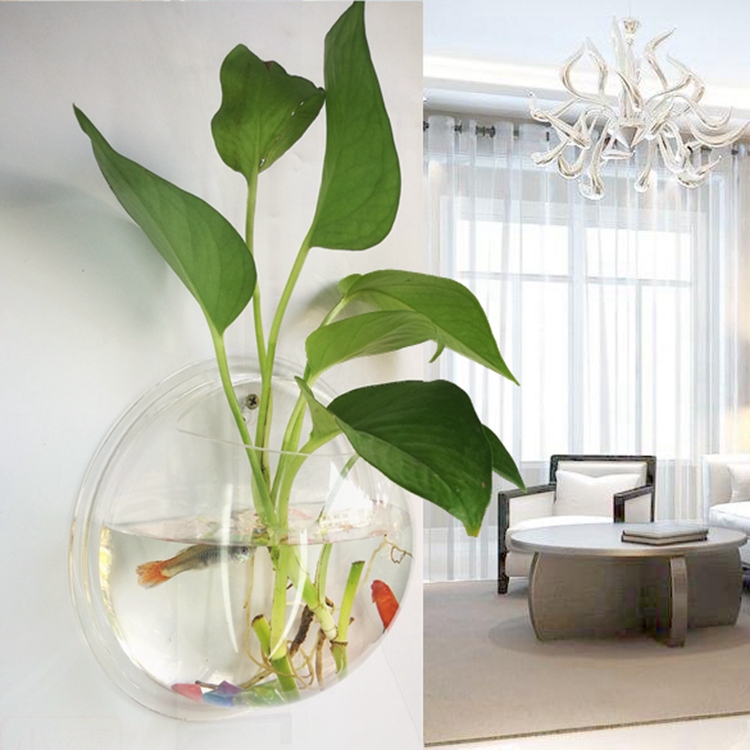 Sáng tạo bình hoa hoa bình hoa đứng acrylic tường sticker cây xanh vườn hoa chậu hoa chuông vàng liễu mô phỏng bình cắm hoa ly