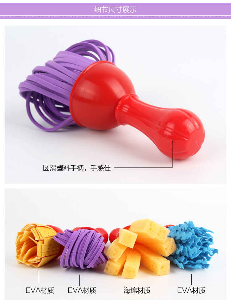 Sơn trẻ em bàn chải xốp lớn graffiti công cụ mẫu giáo nguồn cung cấp bức tranh của nhãn hiệu DIY bàn chải 4 gậy màu chì marco