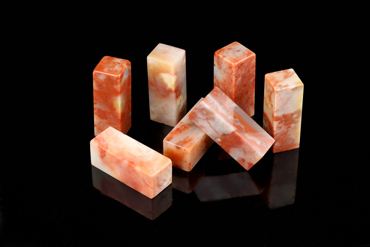 Shangxin 2.5x5 cm Lào đá con dấu thực hành chương chất liệu Jin Shizhen khắc đá chương chất liệu sơn và thư pháp tên con dấu đá trang trí
