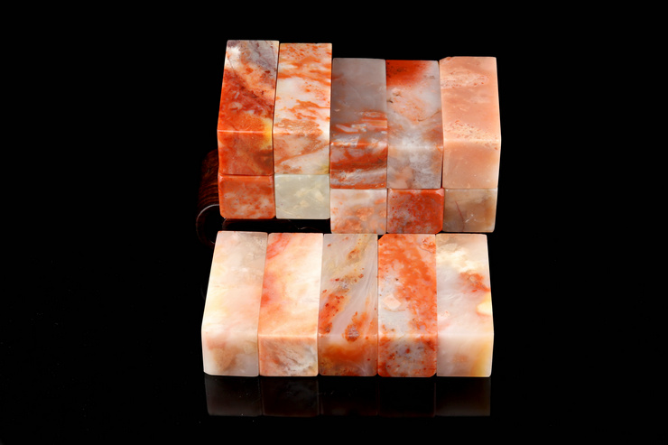 Shangxin 2.5x5 cm Lào đá con dấu thực hành chương chất liệu Jin Shizhen khắc đá chương chất liệu sơn và thư pháp tên con dấu đá trang trí