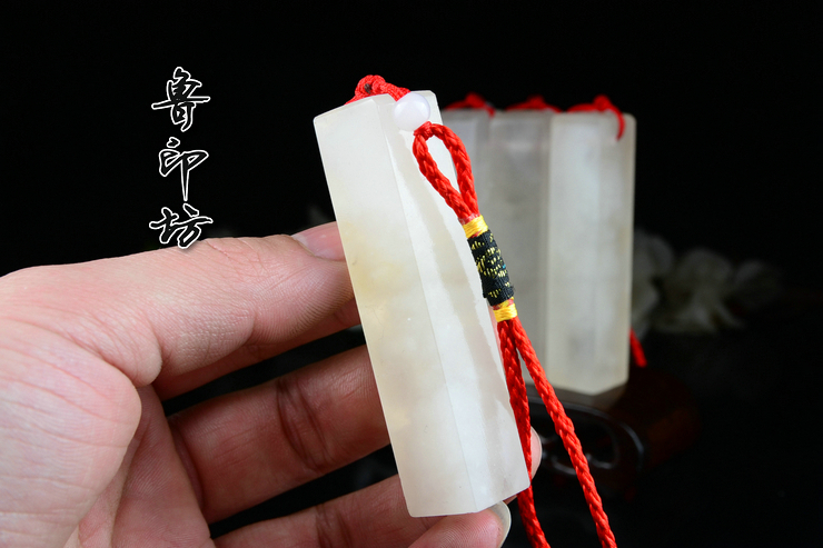 Mới tự nhiên Qinghai đông lạnh ngọc cứng bút thư pháp con dấu Jinshi khắc chữ miễn phí thư pháp và tên sơn bộ sưu tập đá trang trí sân vườn
