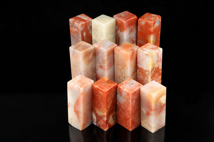 Shangxin 2.5x5 cm Lào đá con dấu thực hành chương chất liệu Jin Shizhen khắc đá chương chất liệu sơn và thư pháp tên con dấu đá trang trí