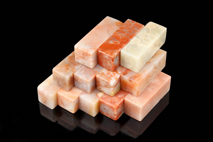 Shangxin 2.5x5 cm Lào đá con dấu thực hành chương chất liệu Jin Shizhen khắc đá chương chất liệu sơn và thư pháp tên con dấu đá trang trí