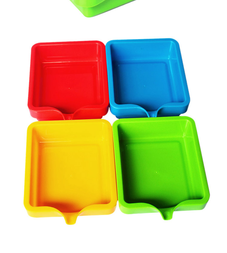 Mẫu giáo bốn tấm màu DIY nguồn cung cấp nhựa cup mẹo miệng màu lon 4 sơn cơ thể sơn đồ chơi cho bé sơ sinh