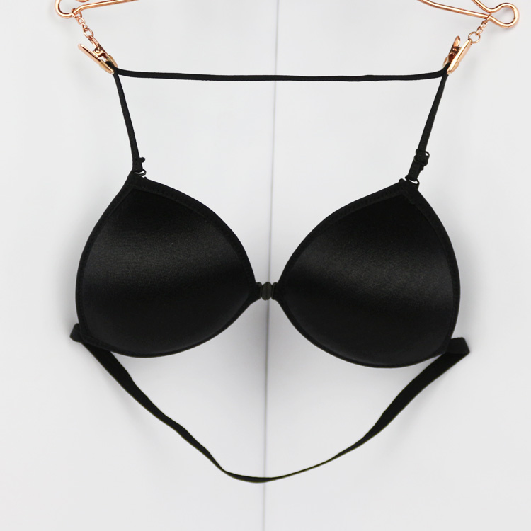 Bikini áo ngực treo cổ phía trước khóa trơn tru không hỗ trợ đồ lót tam giác nóng mùa xuân bơi catwalk đồ lót áo ngực không gọng