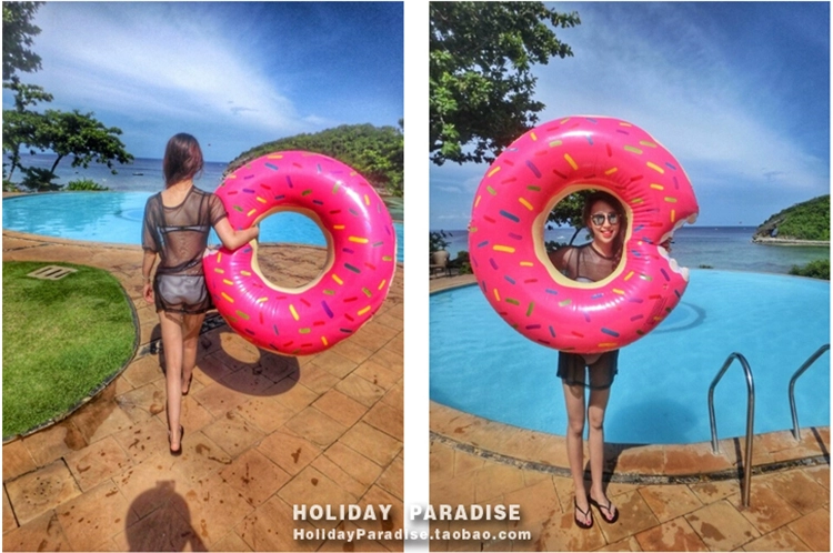 Vòng bơi sanya-donut trẻ em người lớn tăng vòng bơi dày lên vòng nách vòng cứu sinh - Cao su nổi