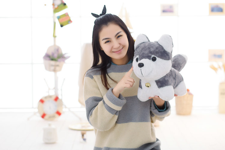 Dễ thương gối đồ chơi sang trọng vải sang trọng đồ chơi con chó con chó con búp bê con búp bê món quà sinh nhật con chó chó gấu bông