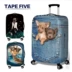 Denim Pocket Dog Cat Animal Cat Shield Xe đẩy Case Travel Machine Protection Machine Set Gói Phụ kiện liên quan ổ khóa mật mã mini Phụ kiện hành lý