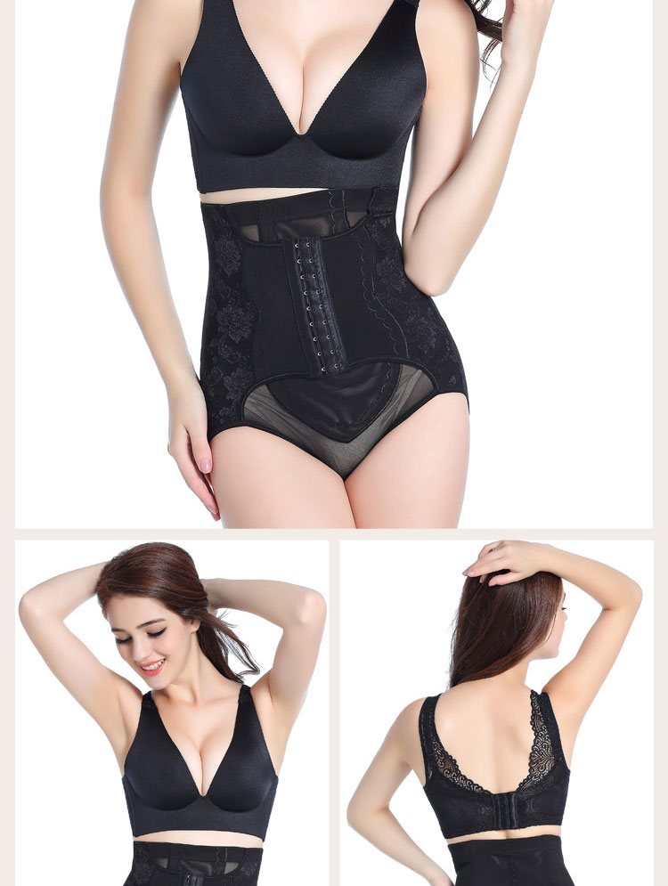 [Hai mảnh] ba hàng của siêu mỏng cao eo bụng quần sau sinh corset phục hồi đồ lót nữ cơ thể hông hình thành quần