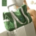 Túi gấp nữ túi xách tay du lịch đa chức năng dung lượng lớn dày không thấm nước có thể được đặt xe đẩy trường hợp túi lưu trữ hành lý