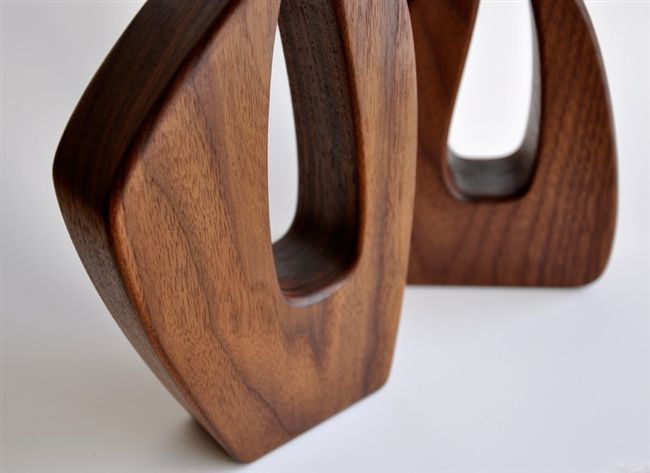 Wal 花 器 组 [工坊] Đen Walnut lọ hoa sáng tạo gỗ hoa đứng nghệ thuật bình thủy tinh chậu đất nung trồng cây