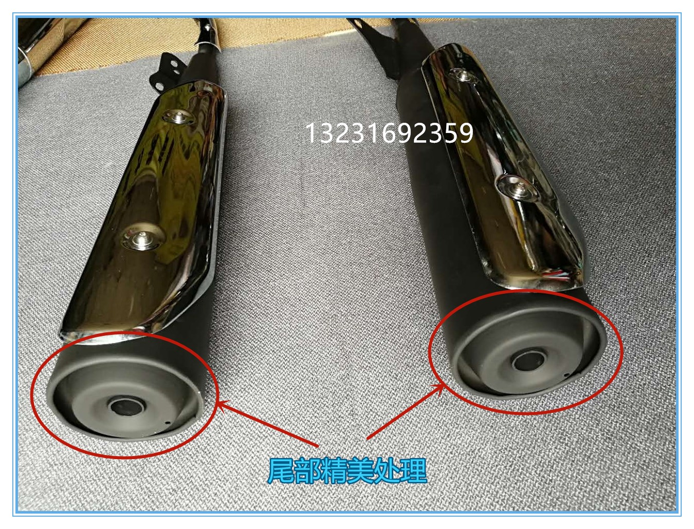 Xe máy cong chùm xe Xindazhou Honda Weiwu 100-41 Weisheng 100-42 muffler ống xả ống khói