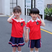 Quần áo vườn mẫu giáo mùa hè bông đại học gió đồng phục trường tiểu học đồng phục tùy chỉnh nam và nữ bông phù hợp với thủy triều