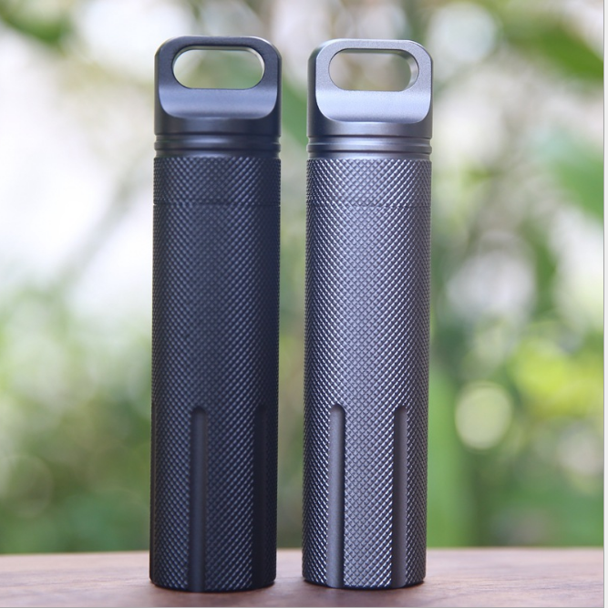 CNC Tất Cả Kim Loại Không Thấm Nước Survival Waterproof Bồn Không Thấm Nước Bin Hộp Y Học Chai Bảo Vệ Ngoài Trời Thiết Bị Cứu Sinh