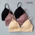 Châu Âu và Hoa Kỳ không có vòng ngực thép gợi cảm sâu V tam giác bikini bikini dây đeo vai mỏng với miếng đệm ngực cỡ lớn đồ lót cup mỏng