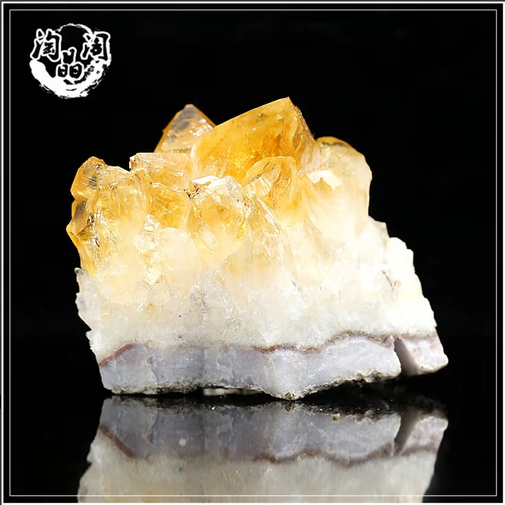 Tự nhiên Brazil citrine giấc mơ cụm đồ trang trí nhỏ đá trang trí khoáng pha lê mẫu giáo đá gốc quặng các mẫu đá ốp tường trang trí