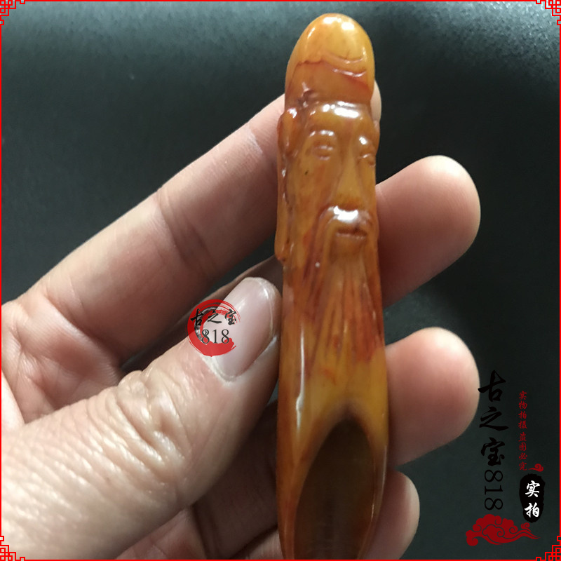 Antique cổ ngọc cũ ngọc bích ngọc bích ngọc bích cổ đại cao mặt dây chuyền mặt dây chuyền tay mảnh Han Triều Đại ngọc hoa mẫu đơn đồ trang trí nhẫn ngọc bích nữ