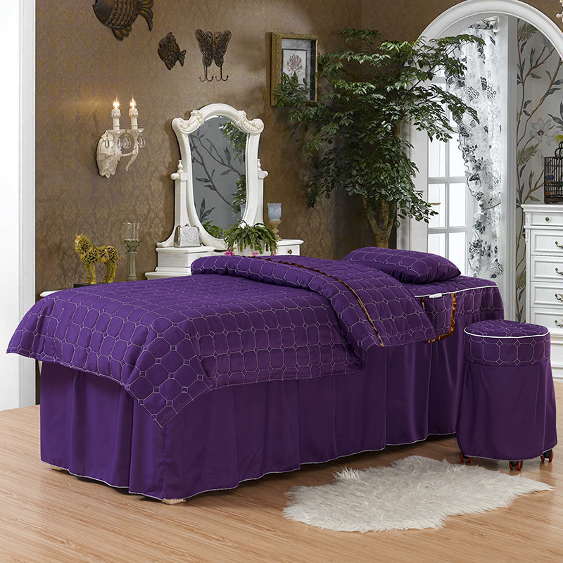 Khăn trải giường cotton cao cấp châu Âu 2018 mới điều trị massage bệnh viện bốn mảnh giá khăn trải giường spa