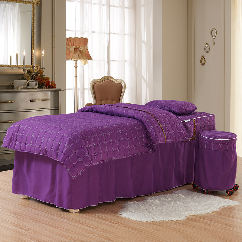 Khăn trải giường cotton cao cấp châu Âu 2018 mới điều trị massage bệnh viện bốn mảnh giá khăn trải giường spa
