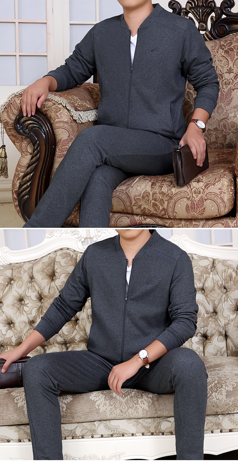 Phù hợp với nam giới thường cardigan mùa xuân và mùa thu V-Cổ đồng phục bóng chày nam kích thước lớn dài tay thể thao chạy thể thao cotton bộ thể thao nữ mùa đông adidas