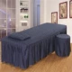Perry Home Dệt hun khói Làm đẹp màu tím Giường che Cơ thể bốn mảnh mát xa Vật lý trị liệu Giường vuông đầu tròn khăn trải giường spa