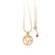 Niche twelve constellations gold-plated colorful coin pendant