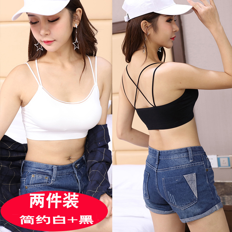 Vẻ đẹp lại thể thao womens đồ lót sling ròng đỏ nổ áo ngực áo khoác nhỏ tụ tập được bọc trong ngực kiểu đáy để ngăn chặn ánh sáng đi bộ lau ngực.