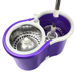 Enlarged and thickened mop bucket rotating dual-drive hand pressure automatic drying floor mop stainless steel mop bucket household mop