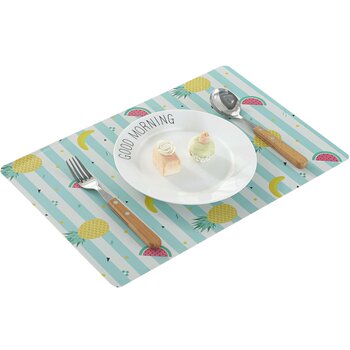 Table mat western dining cloth nordic place mat simple waterproof and oilproof dish bowl mat glue pad heat insulation pad dining table mat two-piece pack