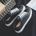 Mùa đông cộng với giày nhung cotton Giày trắng Giày đế xuồng Hàn Quốc giày thể thao nam adidas Plimsolls
