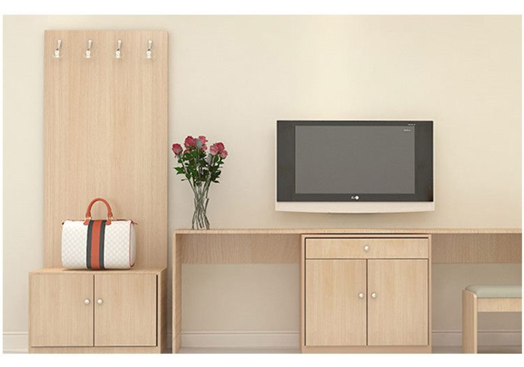 Shu Xuan SHUXUAN Express Hotel Khách sạn nội thất đầu giường tiêu chuẩn phòng đơn chân giường TV tủ hành lý giá treo quần áo - Nội thất khách sạn smart tivi