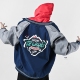 [Ưu đãi đặc biệt] BJHG xuân châu Âu và Mỹ hip hop đường phố OVERSIZE màu tương phản áo khoác đồng phục áo khoác nam áo phao bomber nam Đồng phục bóng chày