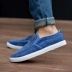 Giày vải denim Giày nam mùa đông thoáng khí Bắc Kinh cũ Giày vải nam một bàn đạp lười giày thủy triều khử mùi giày giày the thao nam  Plimsolls