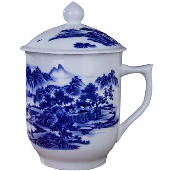 ຈອກຊາເຊລາມິກ jingdezhen ໃຫມ່ຂອງ deruixiang ທີ່ມີຝາປິດ, ຈອກນາຍຈ້າງຂອງຫ້ອງການແຂກຂະຫນາດໃຫຍ່