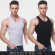 Mens thể thao bông thở mùa hè vest trẻ xà thở nam cơ thể ít đáy áo trắng.