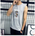 Của nam giới thể thao không tay T-Shirt cộng với phân bón XL loose vòng cổ áo bông mồ hôi vest sinh viên thủy triều vest Lót