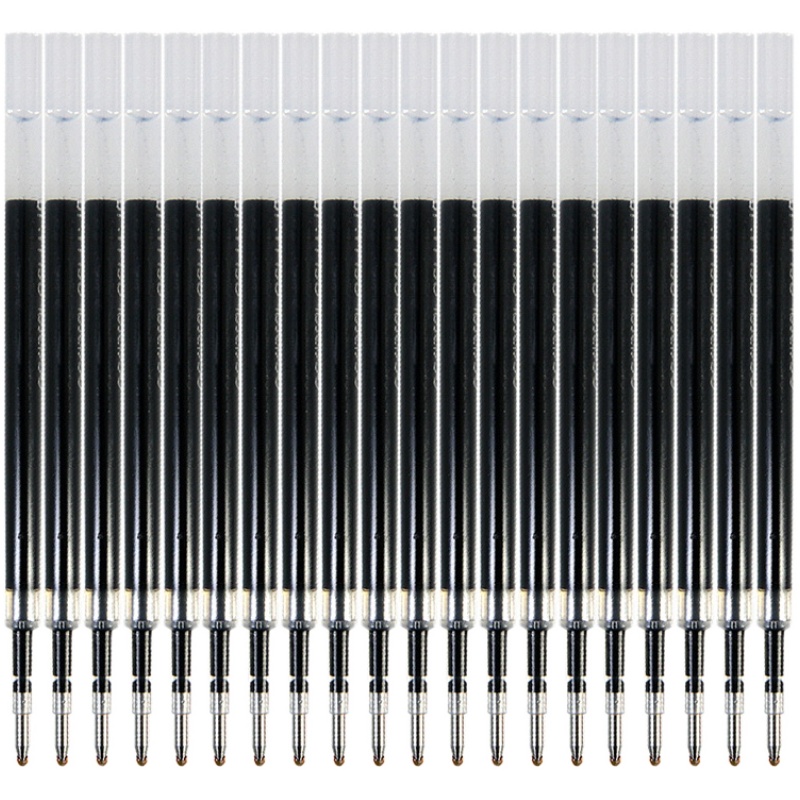 20 pack of powerful push-type spring-head gel pen refills 0.5mm black water pen refills office stationery supplies