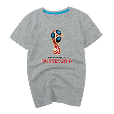 2018 Nga World Cup t-shirt ngắn tay bông Đức Argentina Argentina Bồ Đào Nha người hâm mộ bóng đá Tưởng Niệm Áo phông ngắn