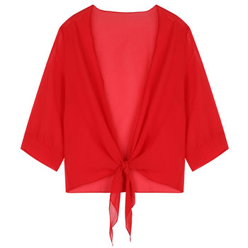 Tops ຂະຫນາດນ້ອຍທີ່ມີກະໂປງ, cardigans ຂອງແມ່ຍິງ, ເສື້ອ chiffon ບາງ, shawls ປ້ອງກັນແສງແດດຂະຫນາດໃຫຍ່ໃນລະດູຮ້ອນ, ເສື້ອຄຸມຂະຫນາດນ້ອຍ