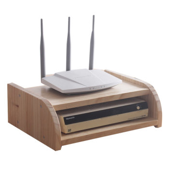 ໂຕະຕັ້ງໂຕະໂທລະທັດໄມ້ແຂງ rack wifi storage rack wireless router light cat rack storage rack room living room