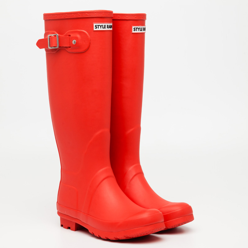 [USD 17.88] Rain boots women's high fashion water boots waterproof