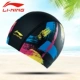 Mũ bơi trẻ em Li Ning bé trai và bé gái tóc dài không thấm nước nút tai thời trang PU dễ thương cho bé đồ tắm biển
