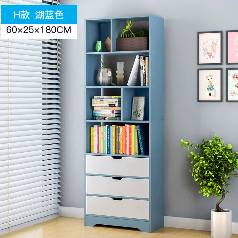 Tủ trưng bày tủ sách lười biếng phân loại phòng trẻ em Trung Quốc kệ mỏng bảng gỗ lưu trữ giá tạp chí giá phân vùng tủ kệ mini