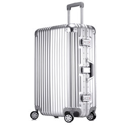 Aluminum frame trolley case universal wheels 24 inches boarding code box suitcase women's suitcase 22/20 luggage suitcase women's