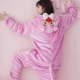 Bộ đồ ngủ Chinchilla Winter Siamese Cartoon Plush Women Set Flannel Men Làm dày lông cừu Coral Dễ thương Hàn Quốc Ngọt ngào đồ ngủ nam