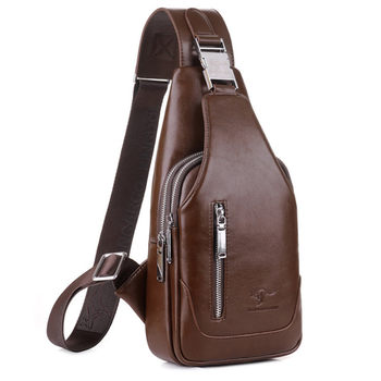 ກະເປົາເປ້ຜູ້ຊາຍແບບສະບາຍໆ ລຸ້ນເກົາຫຼີ ນັກຮຽນ USB Charging Bag Crossbody Bag trendy chest bag sports backpack