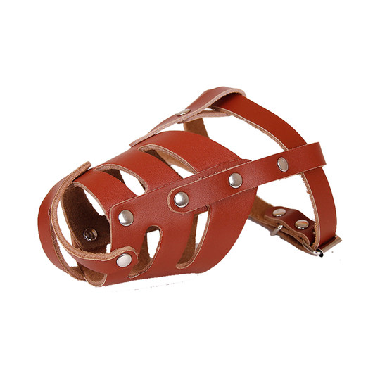 Pet muzzle genuine leather golden retriever German shepherd husky